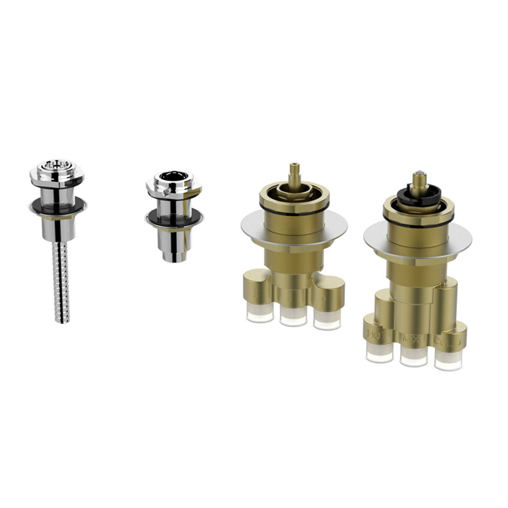 Wiesbaden Badrand Afbouwset Thermostatisch – 4-gats Inbouwdeel Bib
